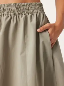 Happiness istanbul Women Pure Cotton A-Line Midi Skirt