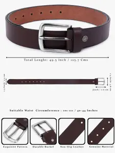 LOOPA Men Textured Leather Formal Belt