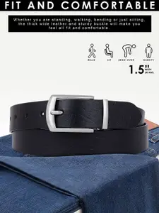 LOOPA Men Textured Leather Formal Belt
