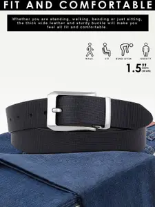 LOOPA Men Textured Leather Formal Belt