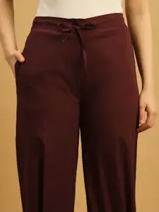 MBeautiful Women Straight Fit Organic Pure Cotton Mid-Rise Lounge Pants