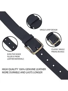 LOOPA Men Textured Leather Formal Belt