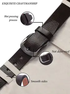 LOOPA Men Textured Leather Formal Belt