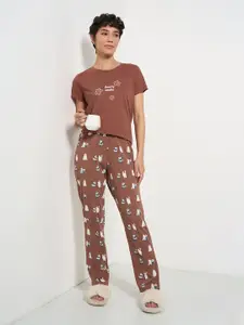 Dreamz by Pantaloons Women Printed Pure Cotton Lounge Pants