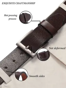 LOOPA Men Textured Leather Formal Belt