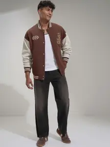 HIGHLANDER Warner Bros Batman Men Oversized Varsity Jacket