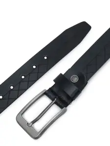 LOOPA Men Textured Leather Belt