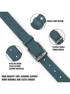 LOOPA Men Textured Leather Formal Belt