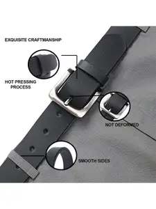 LOOPA Men Textured Leather Formal Belt