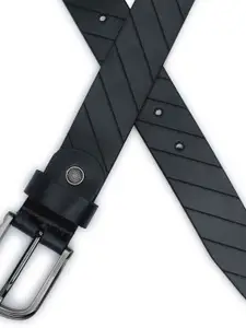 LOOPA Men Textured Leather Formal Belt