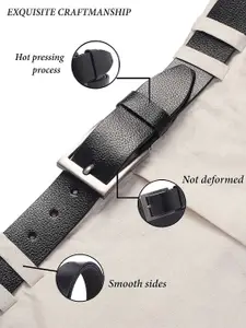 LOOPA Men Textured Leather Formal Belt