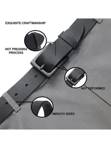 LOOPA Men Textured Leather Formal Belt