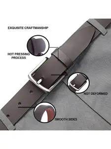 LOOPA Men Leather Wide Belt