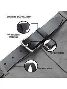 LOOPA Men Leather Wide Belt