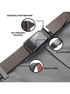 LOOPA Men Textured Leather Formal Belt