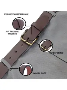 LOOPA Men Textured Leather Formal Belt
