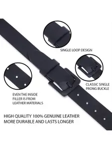 LOOPA Men Textured Leather Formal Belt