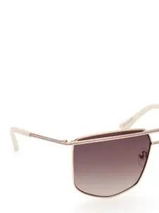 GUESS Women Aviator Sunglasses with UV Protected Lens GU7851 63 32F-Brown