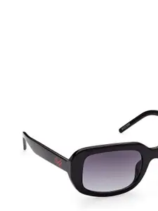 GUESS Women Rectangle Sunglasses with UV Protected Lens GU8250 54 01B