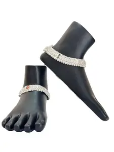 JollyStar Set Of 2 Silver-Plated Anklet