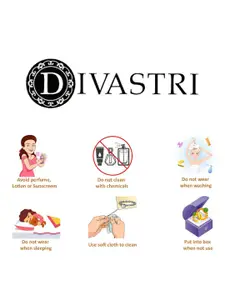 DIVASTRI Gold-Plated Circular Shaped Drop Earrings