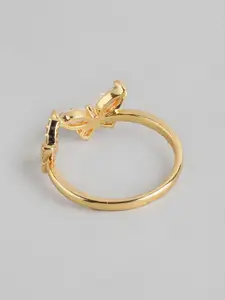 DressBerry Stone Studded Butterfly Design Finger Ring