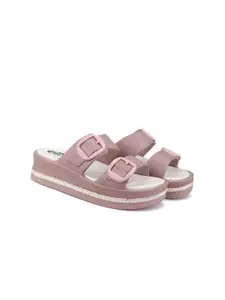 VOKLINE Women Solid Sliders