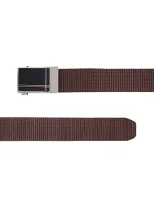 LOOPA Men Pack Of 2 Textured Synthetic Slider Buckle Belt