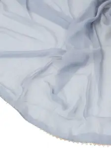 Sun Fashion And Lifestyle Floral Printed Gotta Patti Unstitched Dress Material