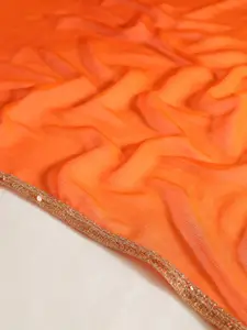 Soch Floral Embellished Mirror Work Ready to Wear Cotton Lehenga With Blouse & Dupatta