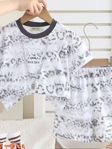 INCLUD Boys Animal Printed T-shirt With Shorts