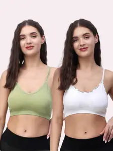 Lugo Women Pack of 2 Full Coverage Lightly Padded Cotton Everyday Bra