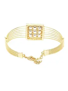 Anouk Gold-Plated Kundan Studded Cuff Bracelet
