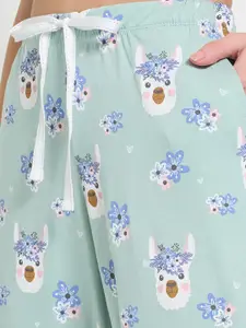 Dreamz by Pantaloons Women Printed Pure Cotton High Rise Lounge Pants