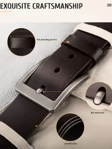 Azibo Men Leather Formal Belt