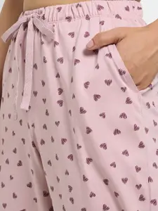 Dreamz by Pantaloons Women Printed Pure Cotton High Rise Lounge Pants