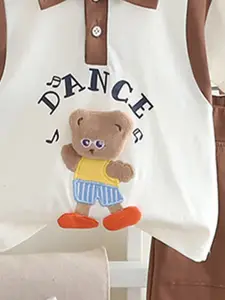 INCLUD Boys Printed Shirt Collar T-shirt With Shorts