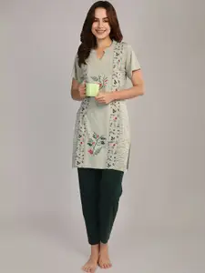 Duchess Women Ethnic Motifs Printed Night suit