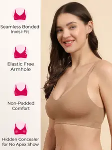 Tweens Invisi-Fit Cotton Spandex Non-Padded Bonded Seamless Bra