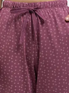 Dreamz by Pantaloons Women Printed Pure Cotton High Rise Lounge Pants