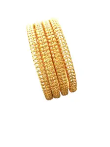 FEMMIBELLA Set Of 4 Gold-Plated Bangles