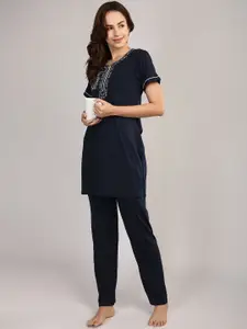 Duchess Women Round Neck Printed Night suit