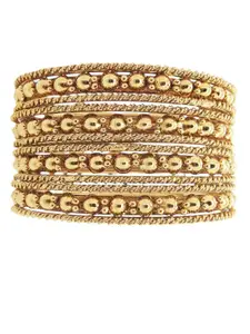 FEMMIBELLA Set Of 12 Gold-Plated Bangles