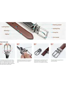 The Roadster Lifestyle Co. Men Reversible Textured Wide Belts