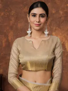 Saree mall Embroidered Woven Design Zari Tissue Sarees