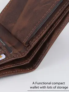 Provogue Men Textured Two Fold Wallet