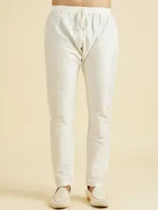 Manyavar Floral Printed Mandarin Collar Straight Kurta With Pyjamas