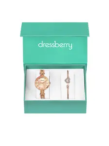Dressberry Women Embellished Round Dial Analogue Watches Gift Set