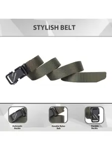 The Roadster Lifestyle Co. Set Of 2 Men Textured Formal Belts