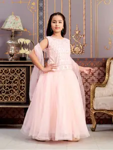 BAESD Girls Embroidered Thread Work Ready to Wear Lehenga & Blouse With Dupatta